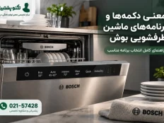 معنی دکمه ها و برنامه های ماشین ظرفشویی ال جی