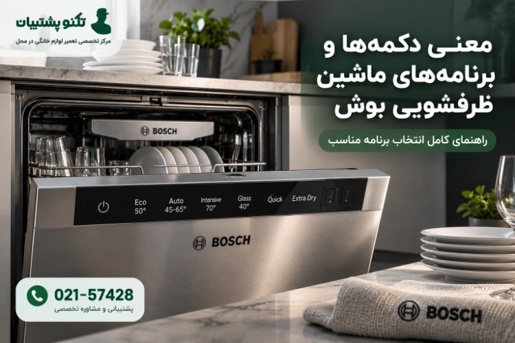 معنی دکمه ها و برنامه های ماشین ظرفشویی ال جی